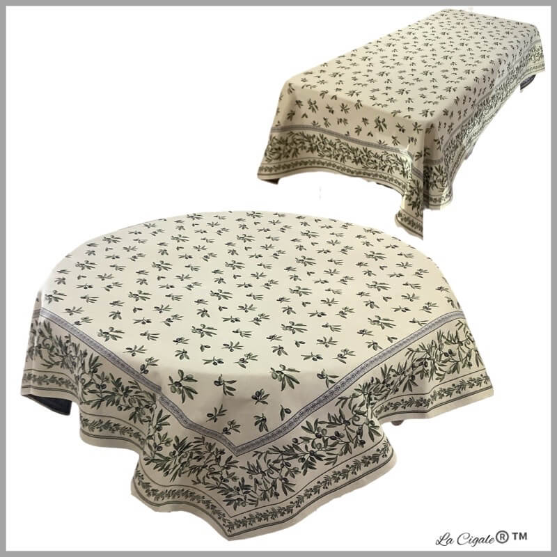 Bonito Olive Tablecloth
