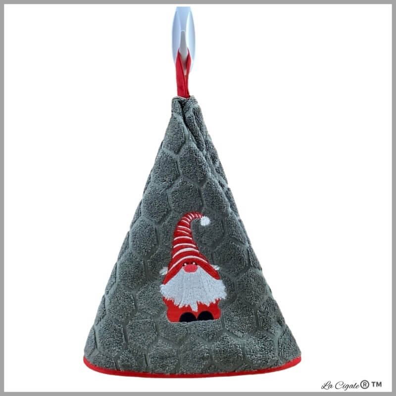 Gnome Holiday Round Terrycloth Towel