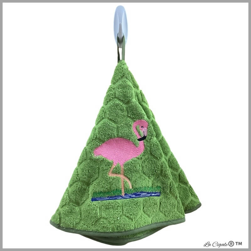Flamingo Round Terrycloth Towel