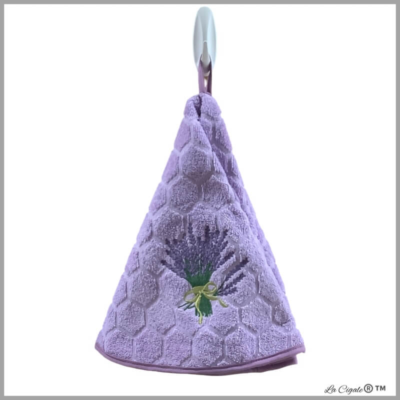 Lavender Light Purple Round Terrycloth Towel