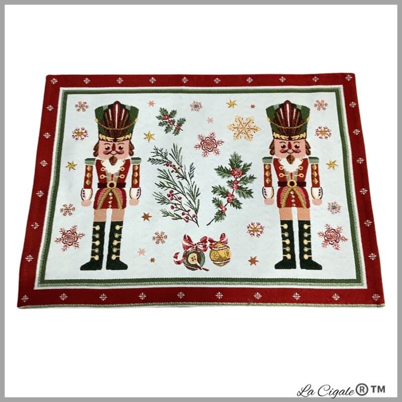 White Nutcracker Tapestry Placemat