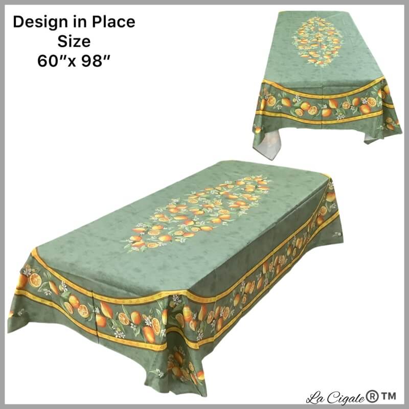 Citron Acrylic-coated Tablecloth