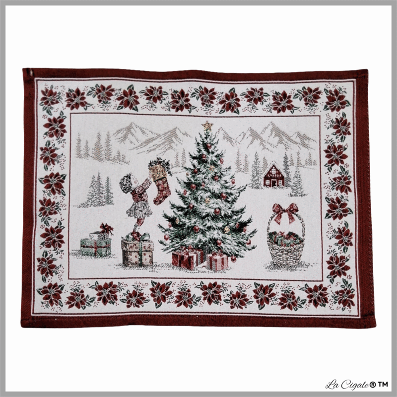 Alsace Christmas Tree Tapestry Placemat