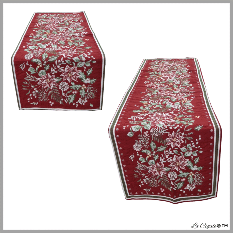 Fleur de Noel Tapestry Runner