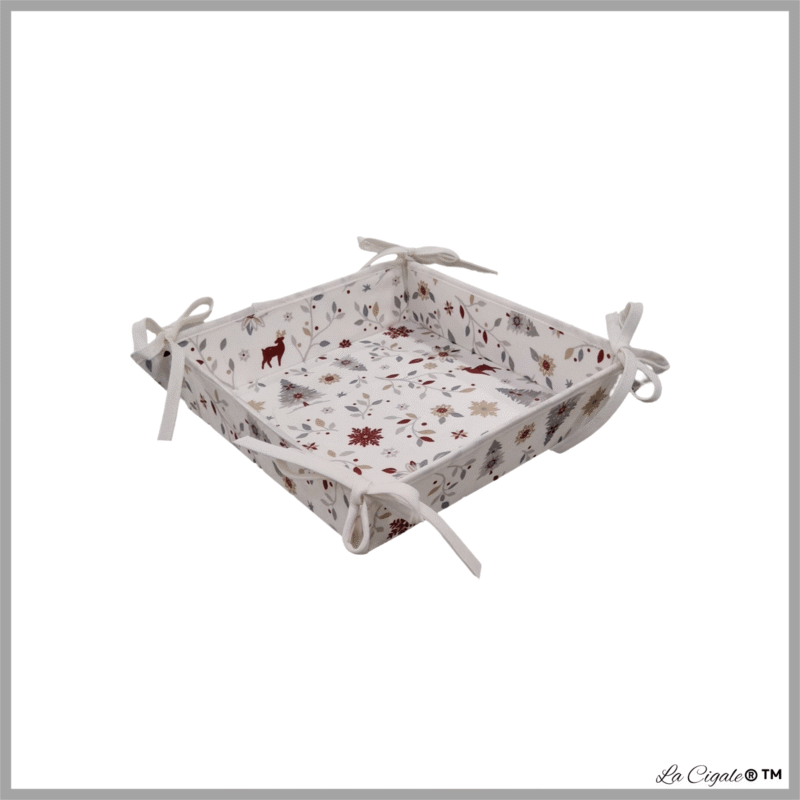 Alpine Reindeer White Basket