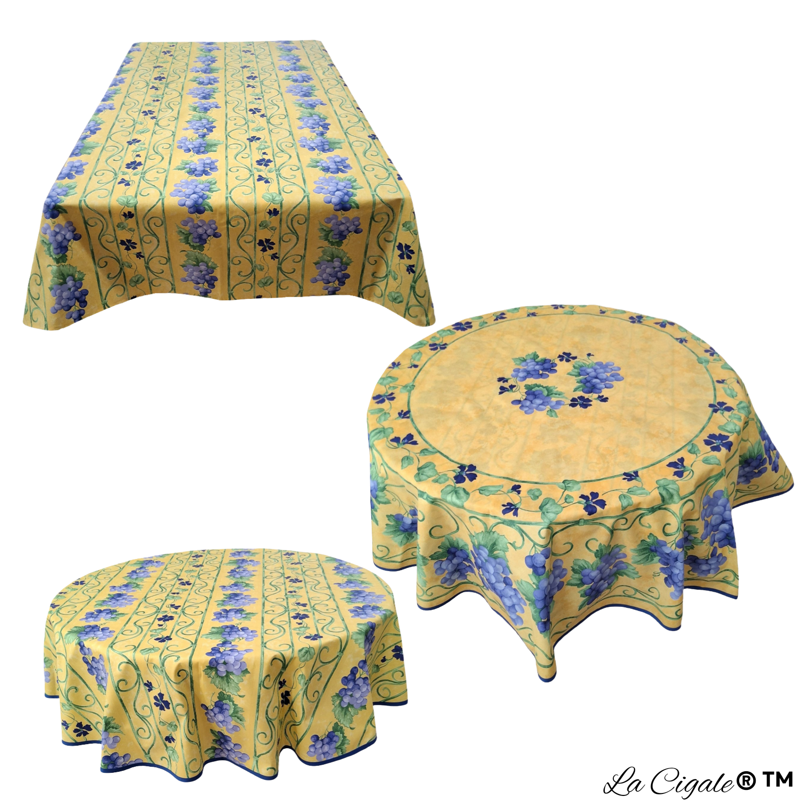 Raisin Acrylic-coated Tablecloth