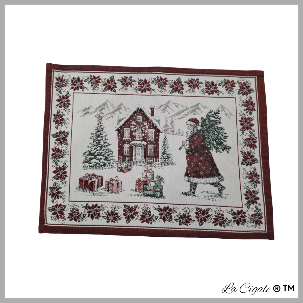 Alsace Santa Red Tapestry Placemat