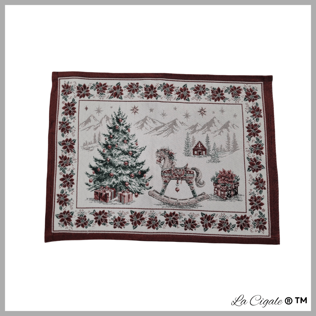 Alsace Rocking Horse Red Tapestry Placemat